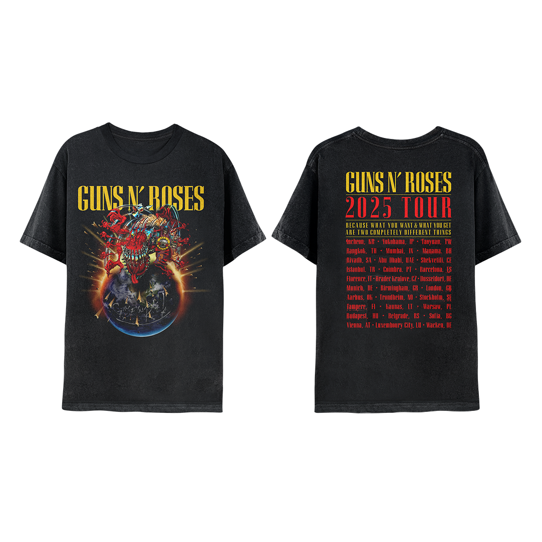Guns N' Roses Tour Admat 2025 T-Shirt T-Shirt 408417
