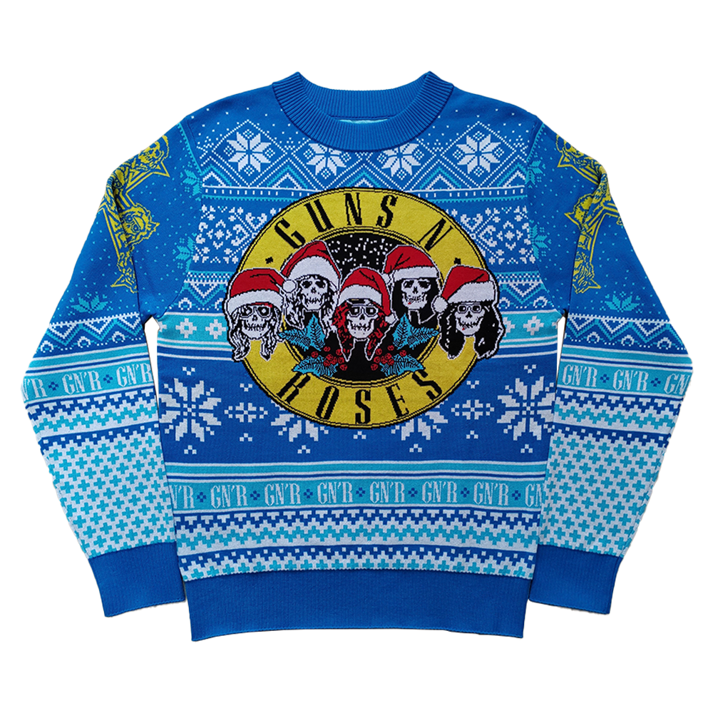 Guns N' Roses Guns N' Roses Blue Knit Sweater 254375