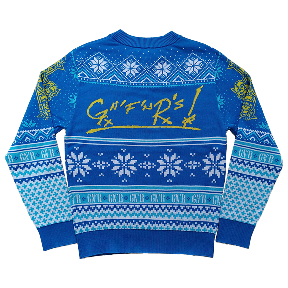 Guns N' Roses Guns N' Roses Blue Knit Sweater 254382