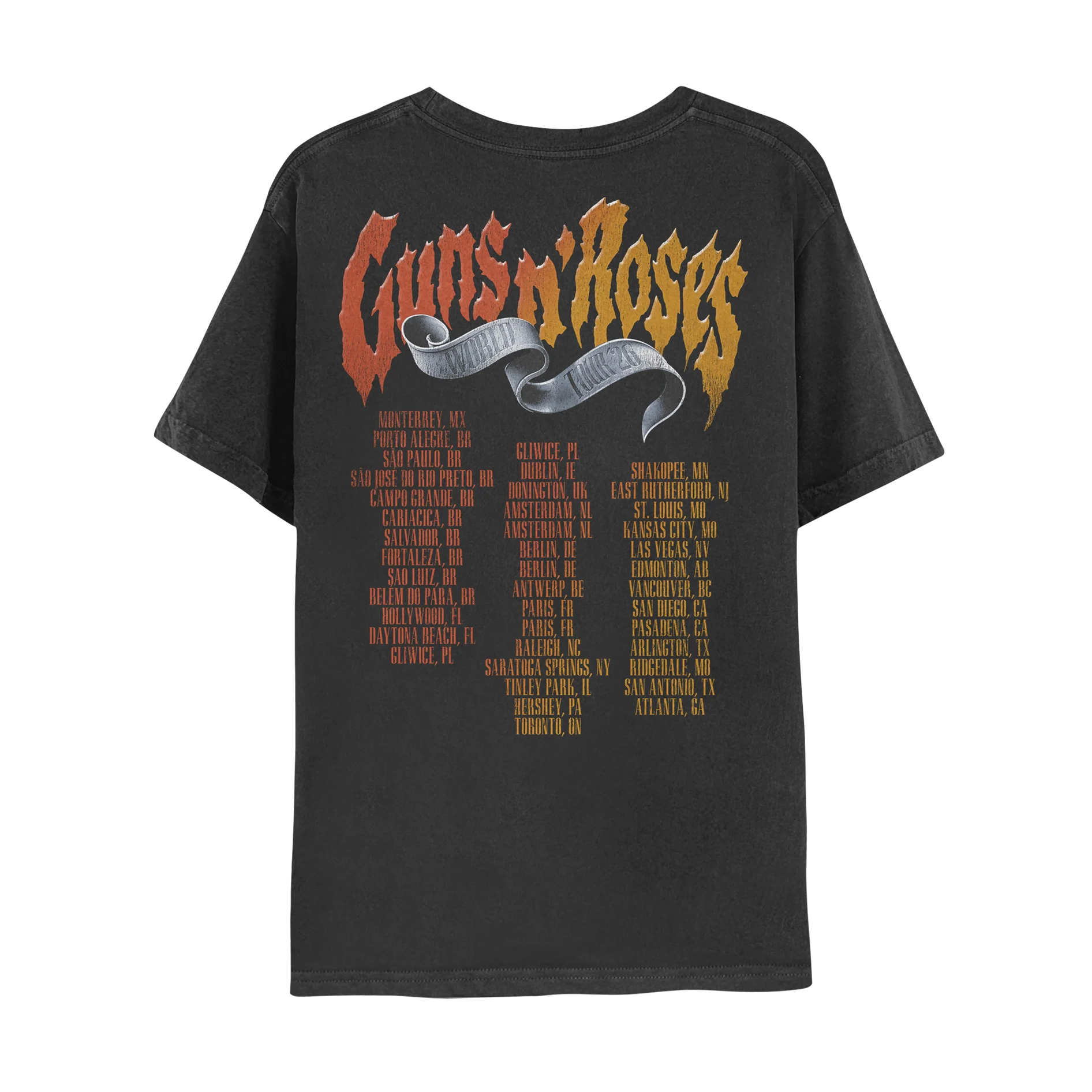 Guns N' Roses World Tour 2026 Washed T-Shirt T-Shirt 448964